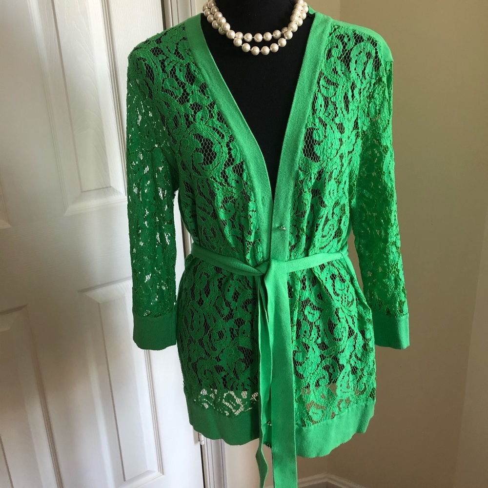 New York and company lace cardigan - L